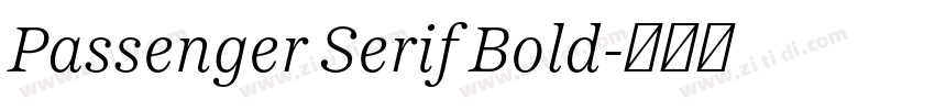 Passenger Serif Bold字体转换